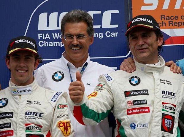 Mario Theissen (BMW Motorsport Direktor), Alessandro Zanardi, Alain Menu, Felix Porteiro Mario Theissen (BMW Motorsport Direktor), Alessandro Zanardi, Alain Menu, Felix Porteiro