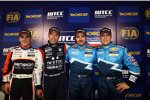 Norbert Michelisz (Zengö), Tom Coronel (ROAL), Yvan Muller (Chevrolet) und Robert Huff (Chevrolet) 