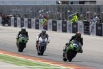 Tom Sykes, Noriyuki Haga und Joan Lascorz 