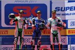 Max Biaggi, Marco Melandri und Leon Camier 