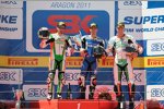 Max Biaggi, Marco Melandri und Leon Camier 