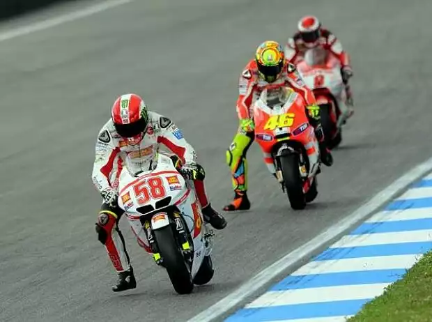 Marco Simoncelli; Valentino Rossi Titel-Bild zur News: Marco Simoncelli; Valentino Rossi