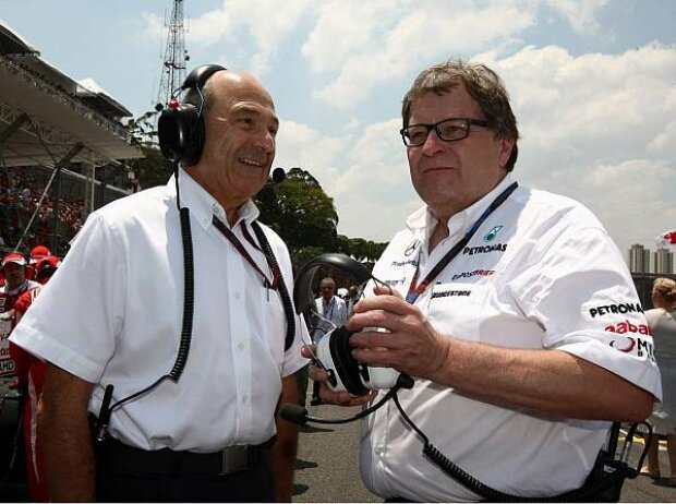 Norbert Haug (Mercedes-Motorsportchef), Peter Sauber (Teamchef)