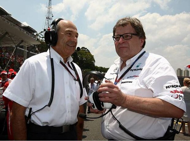 Norbert Haug (Mercedes-Motorsportchef), Peter Sauber (Teamchef) Norbert Haug (Mercedes-Motorsportchef), Peter Sauber (Teamchef)