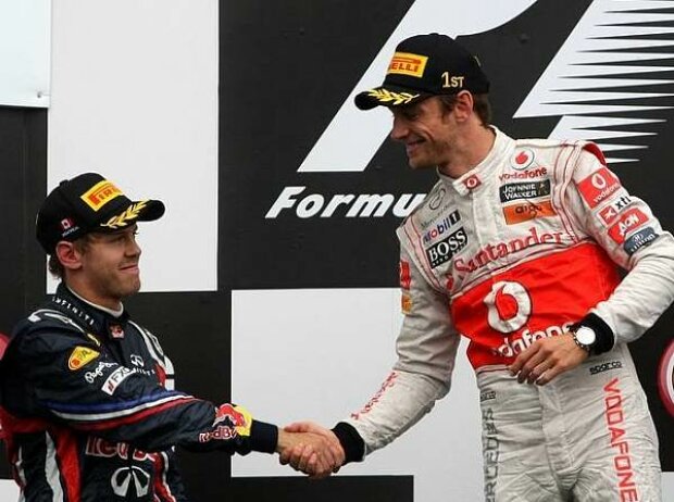 Sebastian Vettel und Jenson Button