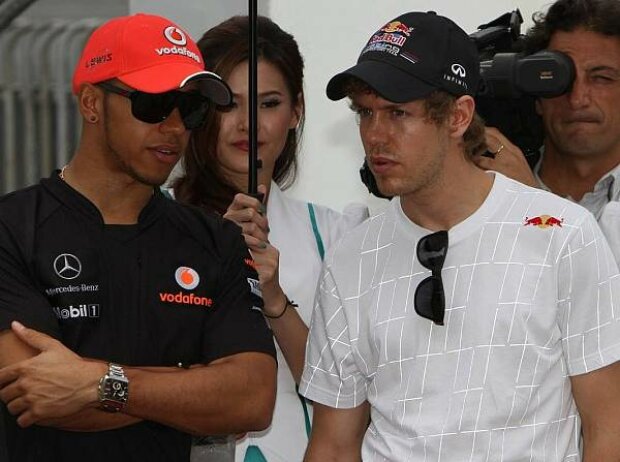 Lewis Hamilton und Sebastian Vettel Lewis Hamilton und Sebastian Vettel