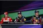 Fernando Alonso (Ferrari), Sebastian Vettel (Red Bull) und Mark Webber (Red Bull) 
