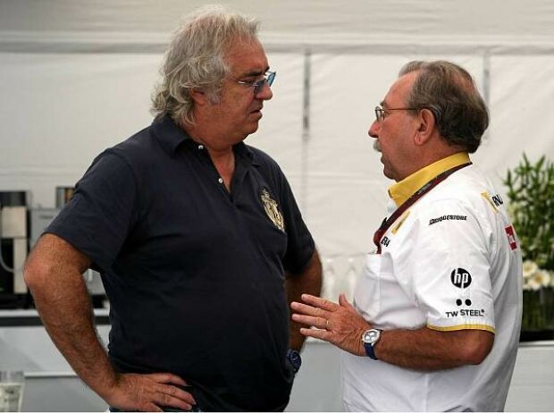 Flavio Briatore und Jean-Francois Caubet