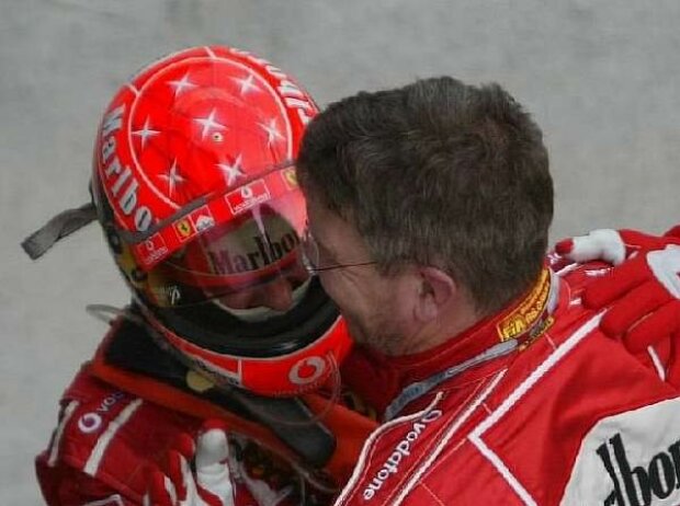 Titel-Bild zur News: Michael Schumacher, Ross Brawn (Teamchef)