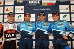 Norbert Michelisz (Zengö), Yvan Muller (Chevrolet), Alain Menu (Chevrolet) und Robert Huff (Chevrolet) 