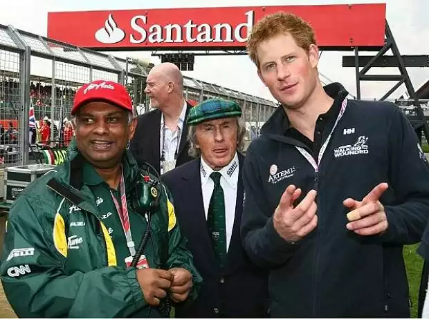 Tony Fernandes, Jackie Stewart und Prinz Harry Titel-Bild zur News: Tony Fernandes, Jackie Stewart und Prinz Harry