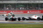 Michael Schumacher (Mercedes) und Kamui Kobayashi (Sauber) kollidieren