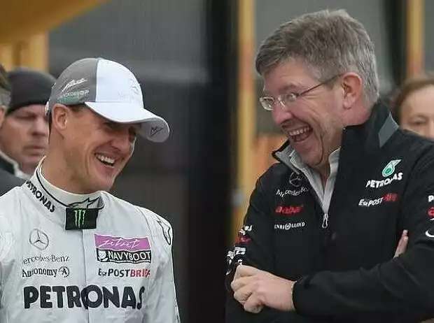 Titel-Bild zur News: Ross Brawn (Teamchef), Michael Schumacher