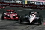 Will Power (Penske) und Dario Franchitti (Ganassi) kurz vor der umstrittenen Kollision 