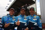 Robert Huff, Yvan Muller und Alain Menu (Chevrolet)