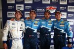 Colin Turkington (Wiechers) mit den Chevrolet-Piloten Robert Huff, Alain Menu und Yvan Muller 