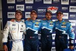Colin Turkington (Wiechers) mit den Chevrolet-Piloten Robert Huff, Alain Menu und Yvan Muller 