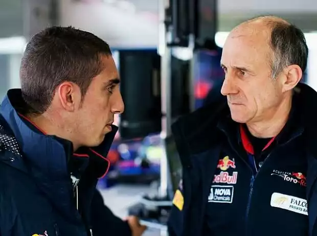 Titel-Bild zur News: Franz Tost (Teamchef), Sebastien Buemi