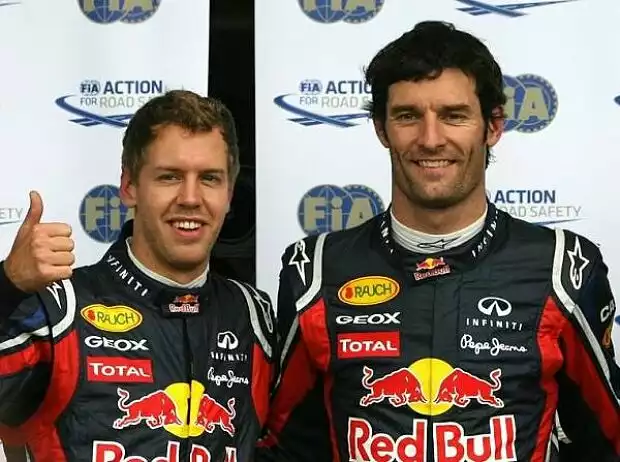 Titel-Bild zur News: Mark Webber, Sebastian Vettel