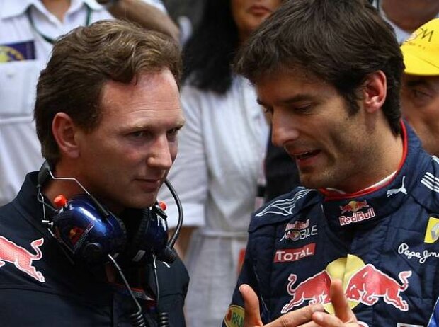 Titel-Bild zur News: Christian Horner (Teamchef), Mark Webber