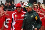 Fernando Alonso (Ferrari) und Heikki Kovalainen (Lotus) 