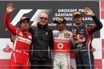 Fernando Alonso (Ferrari), Lewis Hamilton (McLaren) und Mark Webber (Red Bull) 