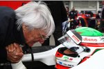 Bernie Ecclestone (Formel-1-Chef) und Sergio Perez (Sauber) 