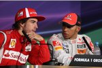 Fernando Alonso (Ferrari) und Lewis Hamilton (McLaren) 