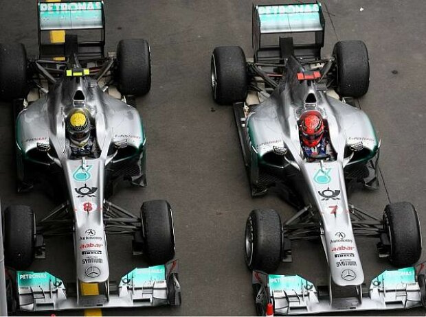 Titel-Bild zur News: Michael Schumacher, Nico Rosberg
