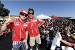 Valentino Rossi und Nicky Hayden (Ducati)