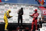 Helio Catsroneves, Will Power (Penske) Dario Franchitti (Ganassi) 