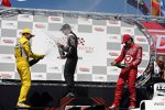 Helio Castroneves, Will Power (Penske) Dario Franchitti (Ganassi) 