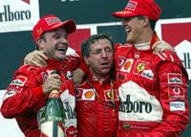 Barrichello, Todt und Schumacher Barrichello, Todt und Schumacher