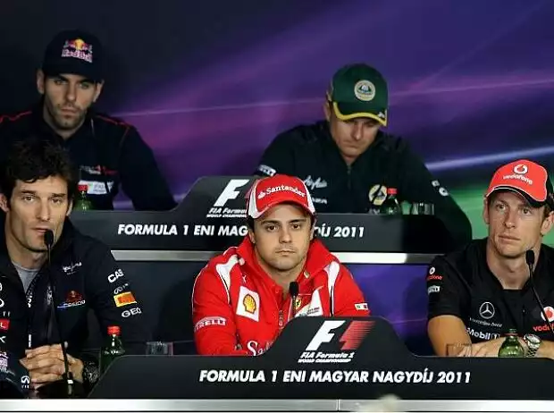 Jaime Alguersuari, Heikki Kovalainen, Mark Webber, Felipe Massa, Jenson Button Titel-Bild zur News: Jaime Alguersuari, Heikki Kovalainen, Mark Webber, Felipe Massa, Jenson Button