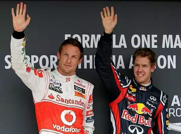 Jenson Button, Sebastian Vettel Titel-Bild zur News: Jenson Button, Sebastian Vettel