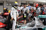 Nico Rosberg und Michael Schumacher (Mercedes) 