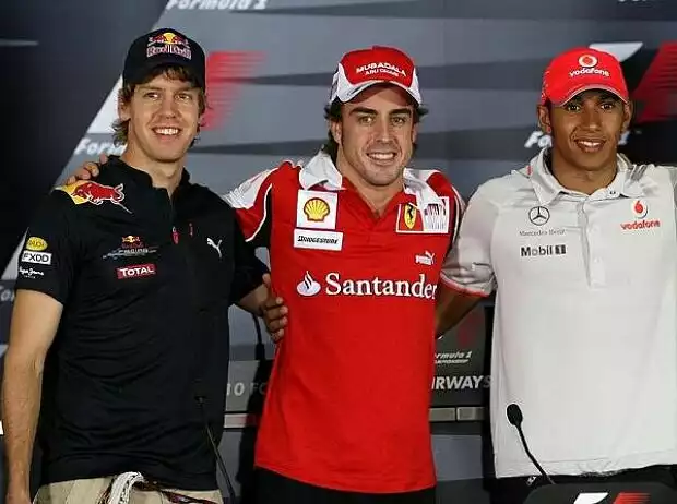 Lewis Hamilton, Fernando Alonso, Sebastian Vettel Titel-Bild zur News: Lewis Hamilton, Fernando Alonso, Sebastian Vettel