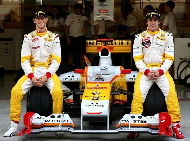 Titel-Bild zur News: Romain Grosjean, Fernando Alonso