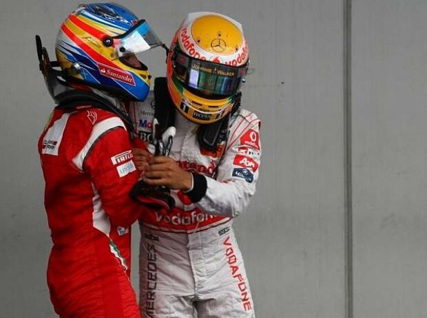 Titel-Bild zur News: Mark Webber, Lewis Hamilton, Fernando Alonso