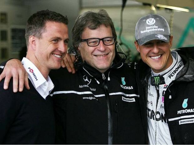 Titel-Bild zur News: Ralf Schumacher, Norbert Haug und Michael Schumacher