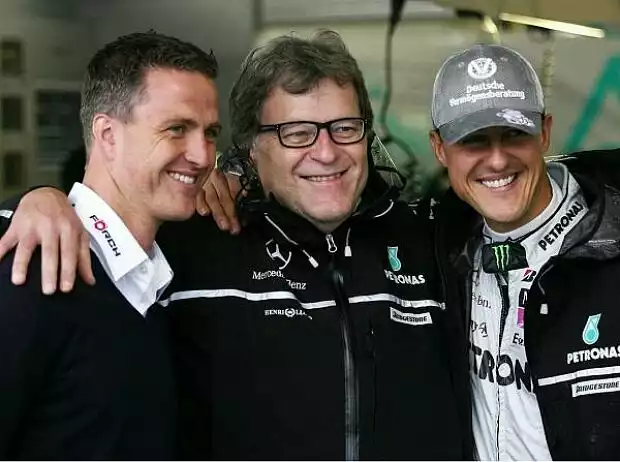 Titel-Bild zur News: Ralf Schumacher, Norbert Haug und Michael Schumacher