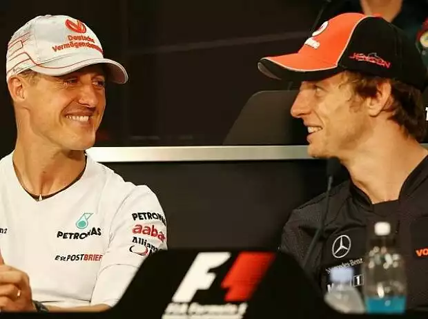 Michael Schumacher, Jenson Button Titel-Bild zur News: Michael Schumacher, Jenson Button