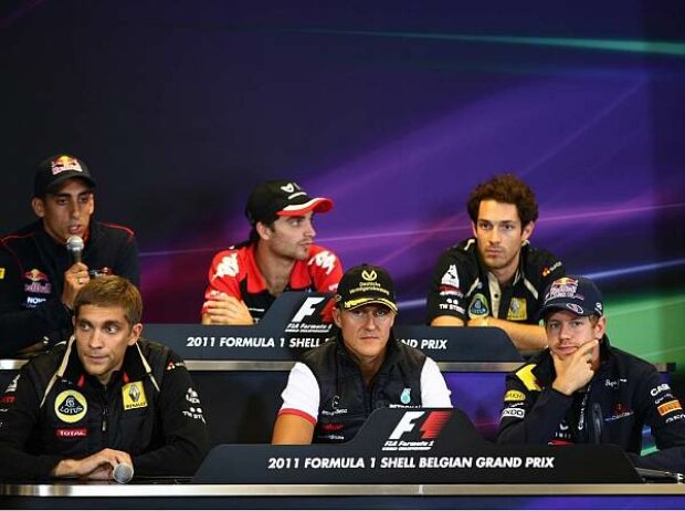 Titel-Bild zur News: Sebastien Buemi, Jerome D'Ambrosio, Bruno Senna, Witali Petrow, Michael Schumacher, Sebastian Vettel