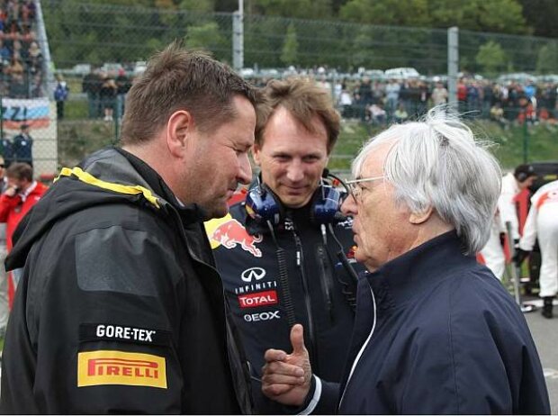 Paul Hembery, Christian Horner und Bernie Ecclestone Paul Hembery, Christian Horner und Bernie Ecclestone