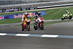 Jorge Lorenzo (Yamaha) gratuliert Casey Stoner (Honda) zum Sieg