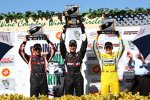 Das Sonoma-Podium: Will Power, Helio Castroneves, Ryan Briscoe