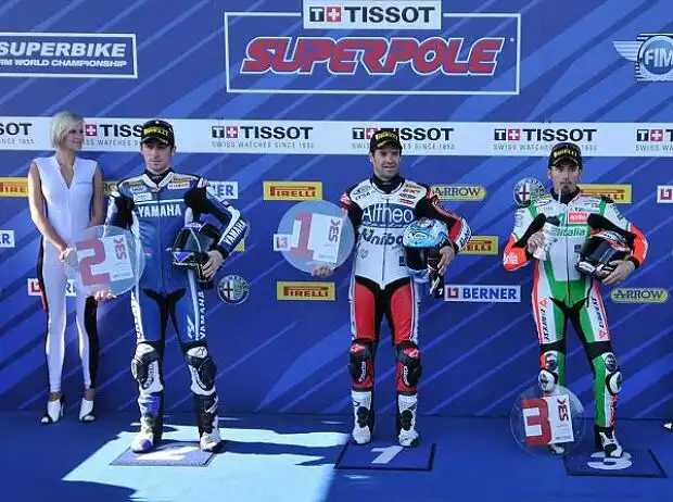 Eugene Laverty; Carlos Checa; Max Biaggi Titel-Bild zur News: Eugene Laverty; Carlos Checa; Max Biaggi