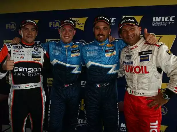 Gabriele Tarquini, Yvan Muller, Norbert Michelisz, Robert Huff Titel-Bild zur News: Gabriele Tarquini, Yvan Muller, Norbert Michelisz, Robert Huff