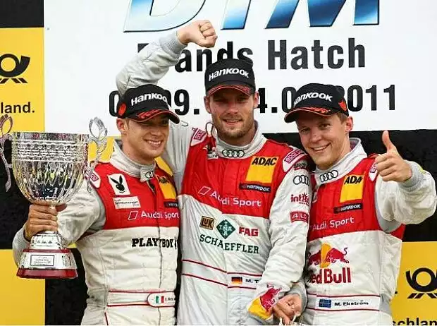 Titel-Bild zur News: Edoardo Mortara, Mattias Ekström, Martin Tomczyk