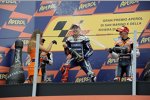 Jorge Lorenzo (Yamaha), Casey Stoner (Honda) und Daniel Pedrosa (Honda)